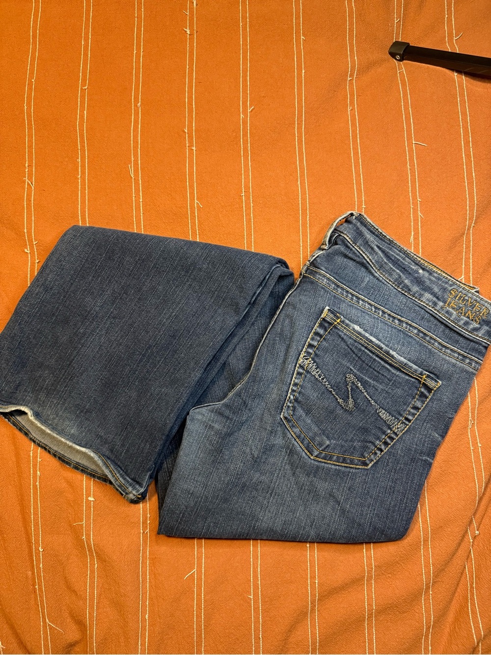 Silver - Mid Wash Blue Bootcut Jeans